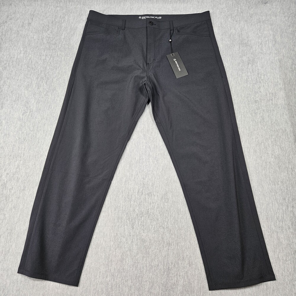 Western Rise Evolution Pant Men's 40x30 Black Slim Fit Lightweight 4 Way Stretch